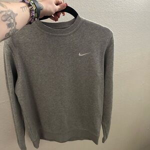 Nike Women's Gray Crew Neck Sweater